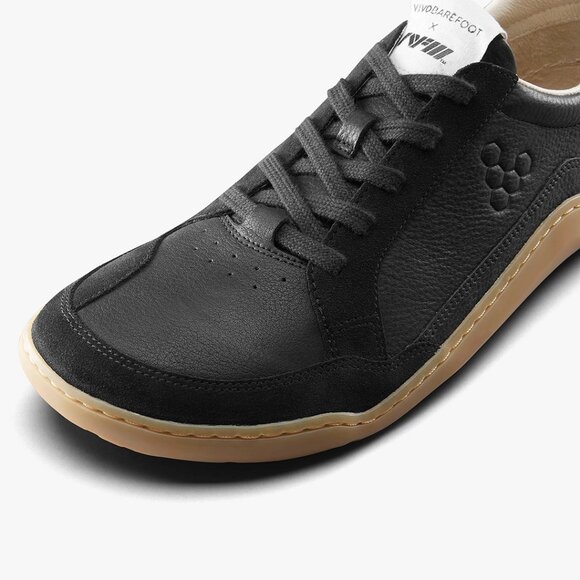 Vivobarefoot Womens Gobi II Premium Leather Sneaker in Obsidian - Picture 12 of 13